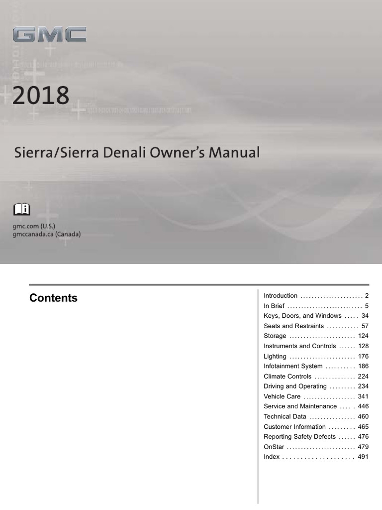 GMC Sierra Owner's Manual Guide | PDF | Chevrolet Silverado | Motor Vehicle