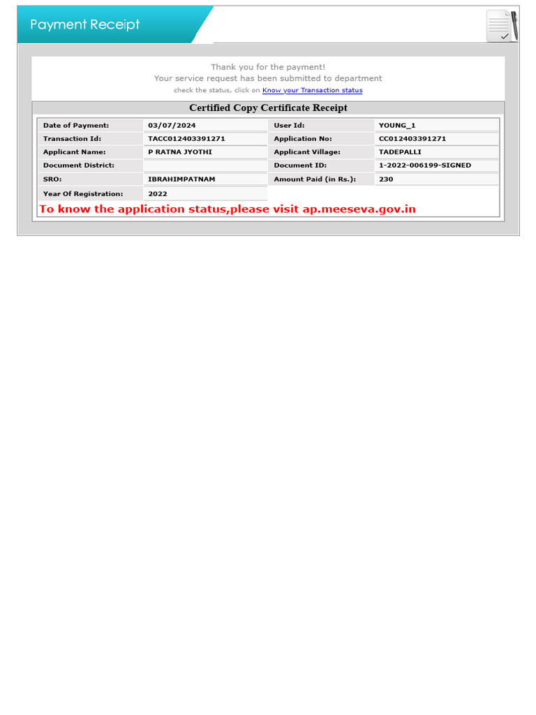 Sample meeseva cc pdf
