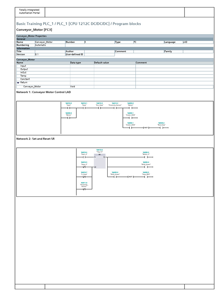 Conveyor - Motor Exercie 1 | PDF | Computer Engineering | Computing