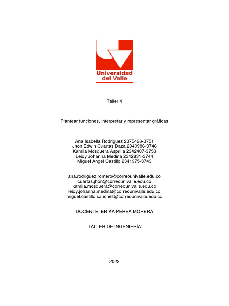 Taller 4 | PDF | Métodos y materiales de enseñanza