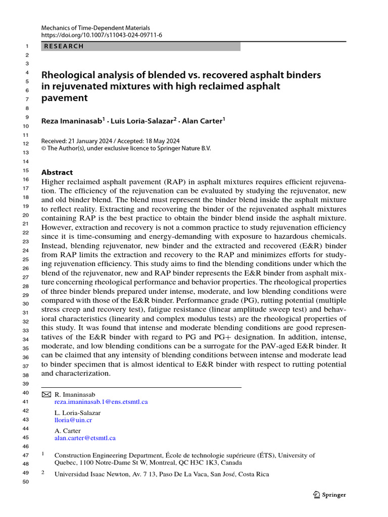 Rheological Analysis of Asphalt Binders | PDF | Viscoelasticity ...