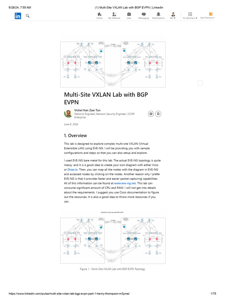 Multi-Site VXLAN Lab Setup Guide | PDF | Ip Address | Computer Network