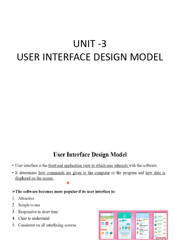 Unit - 3 User Interface Design Model | PDF | Human–Computer Interaction ...