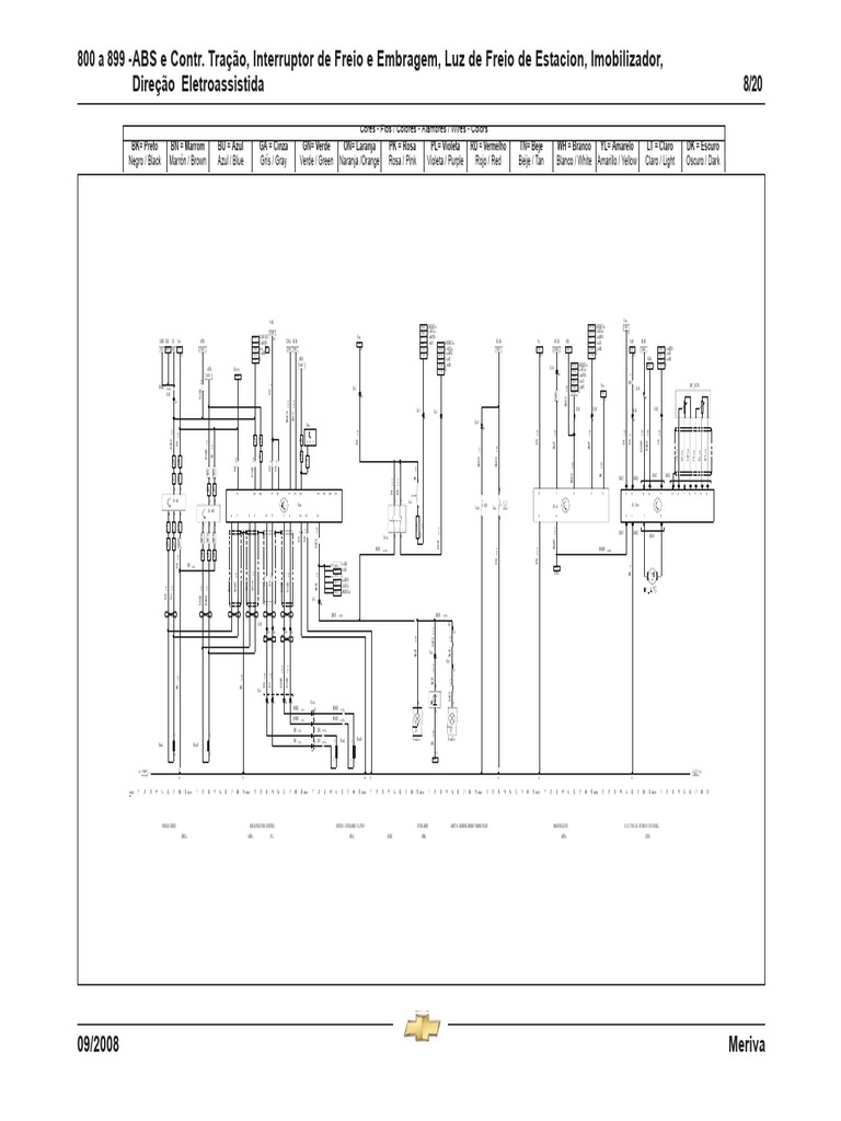 Meriva Wiring Color Codes Guide | PDF | Vision | Cascading Style Sheets