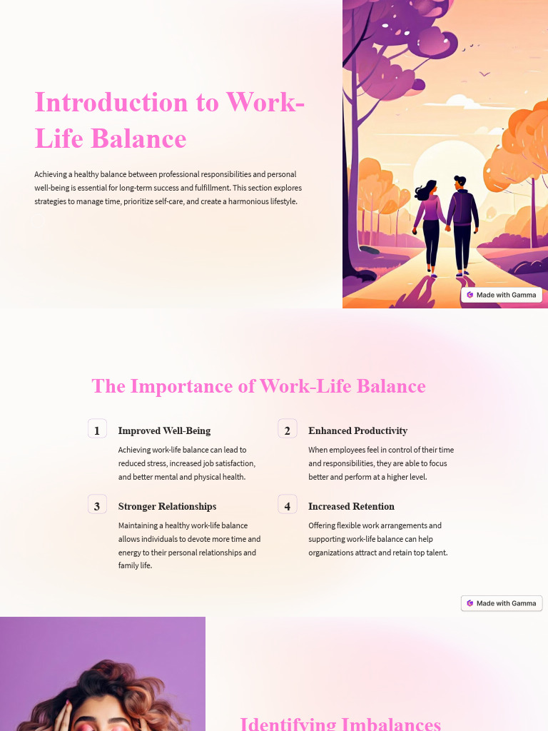 Introduction To Work Life Balance | PDF | Occupational Burnout | Time ...