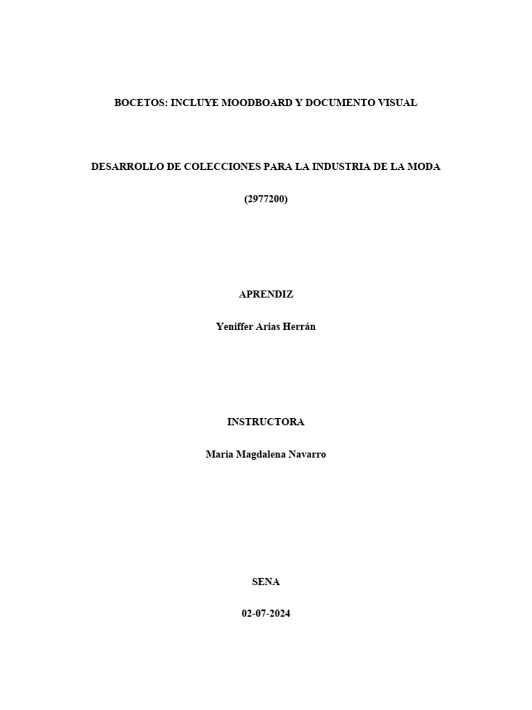 Bocetos Pdf Moda Ropa