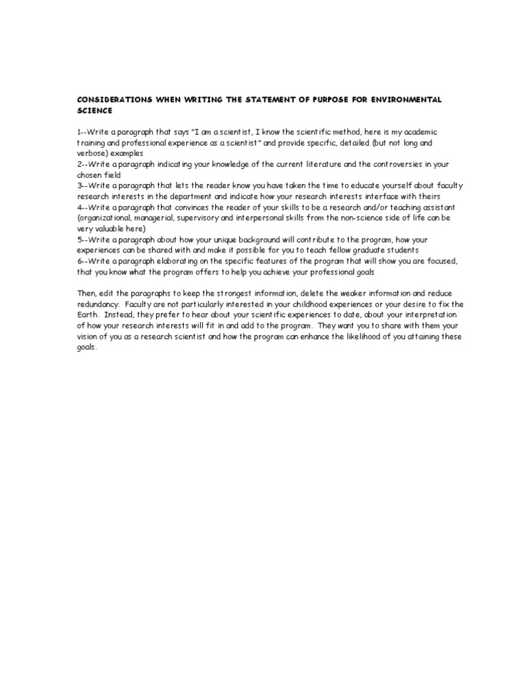 Writing an Effective Statement of Purpose | PDF