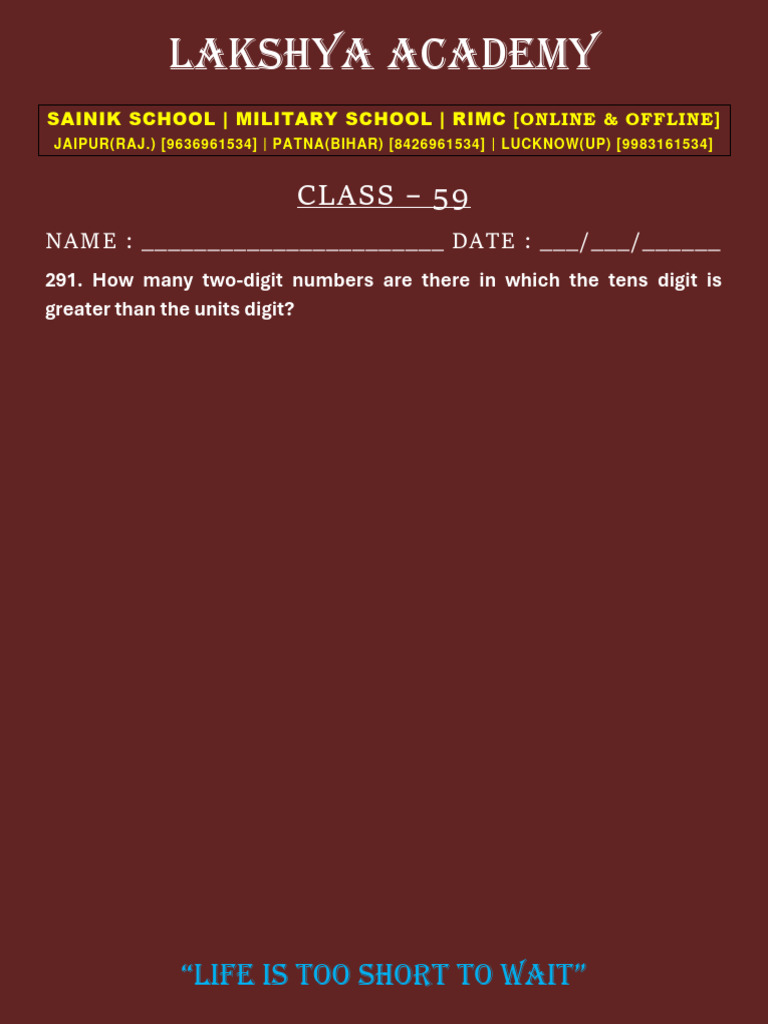 Class 59 Rimc Maths Important Questions Dec 2024 Mathematics | PDF