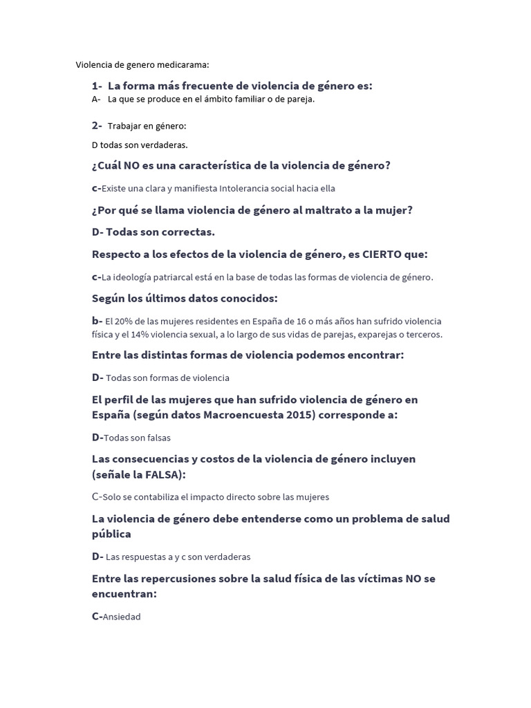 Violencia De Genero Medicarama PDF La Violencia Contra Las Mujeres 