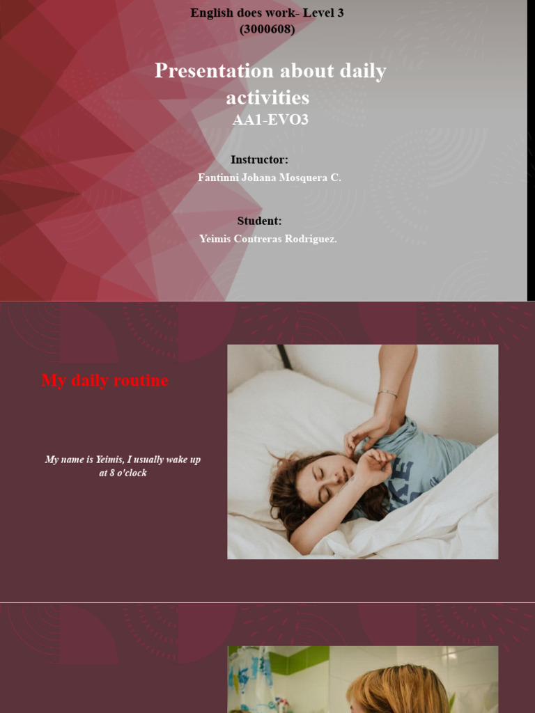 Presentation Daily Routine Pdf