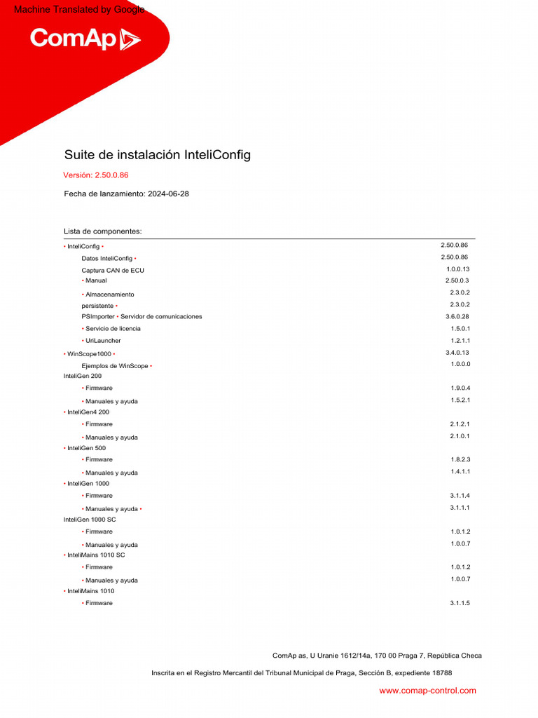Documentación de InteliConfig y Firmware | PDF | Informática | Software ...