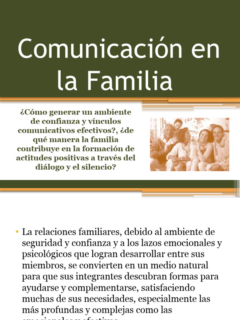 Comunicación Efectiva en la Familia | PDF | Comunicación | Familia