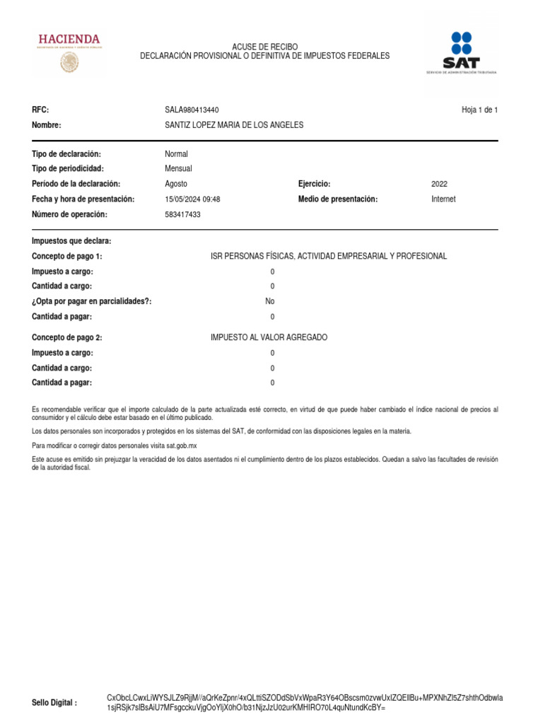 Acuse 736338702 AcusePdf | PDF