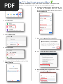 How To Setup JWPub Email Account On An Android Device