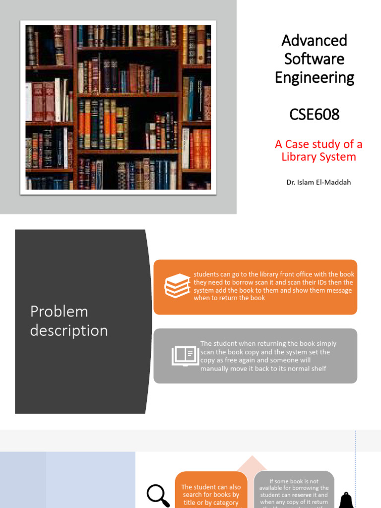 Library Case Study CSE608 | PDF | Libraries | Books
