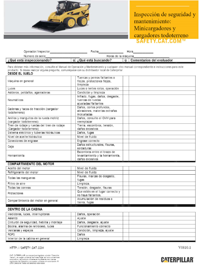 Check List Mini Cargador | PDF