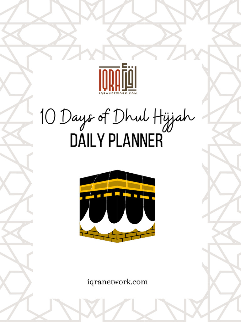 10 Days of Dhul Hijjah Daily Planner PDF PDF Abrahamic Religions