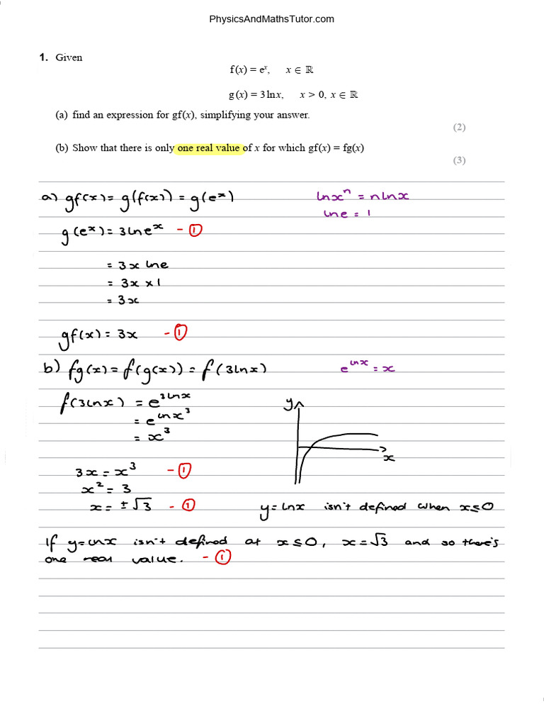 Composite & Inverse Functions MA | PDF | Mathematical Objects ...