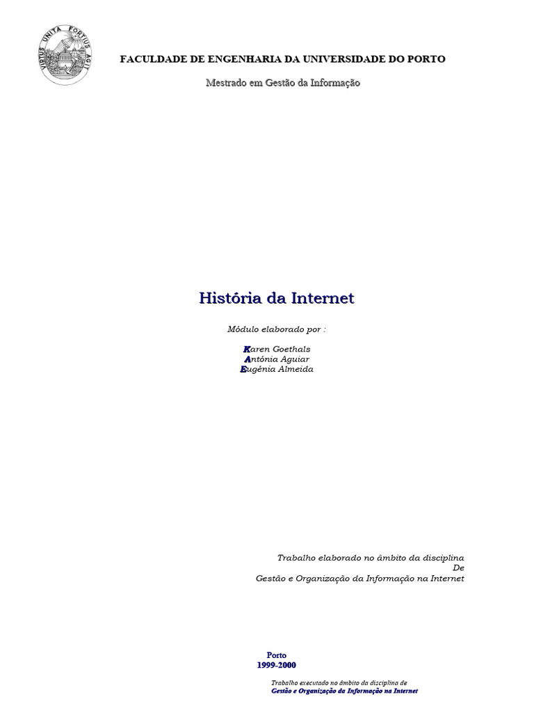 Resumo da História da Internet | PDF | Internet | Rede mundial de ...