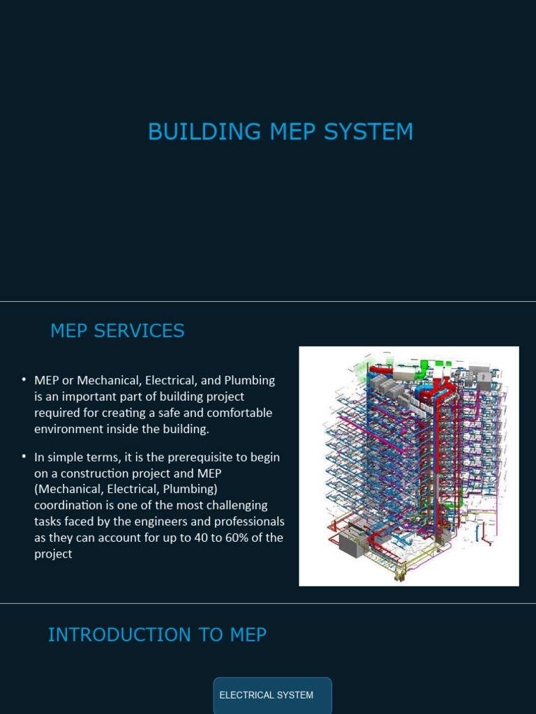 MEP Systems Overview and Standards | PDF | Plumbing | Civil Engineering