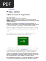 Física - Cálculo do consumo de energia elétrica