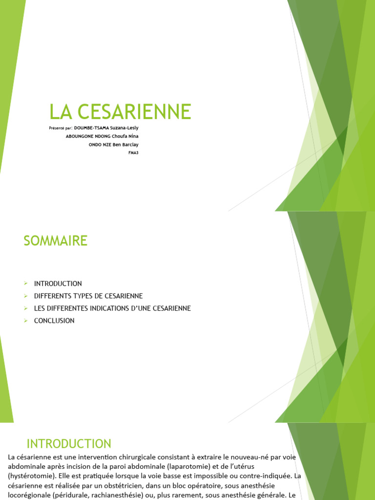 La Cesarienne Topo Couleur-1 | PDF | Césarienne | Accouchement
