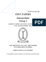 Intermediate Group I Test Papers