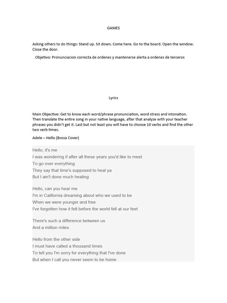 Pronunciation and Song Analysis Guide | PDF | Linguistics | Syntax