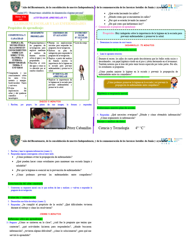 La Higiene Escolar Pdf Residuos Higiene
