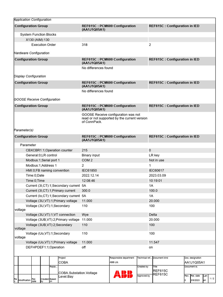 REF615C PCM600 Configuration Guide | PDF | Electronics | Computer ...