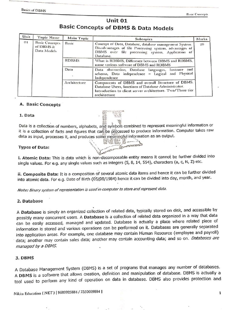 DBMS Notes Compressed | PDF