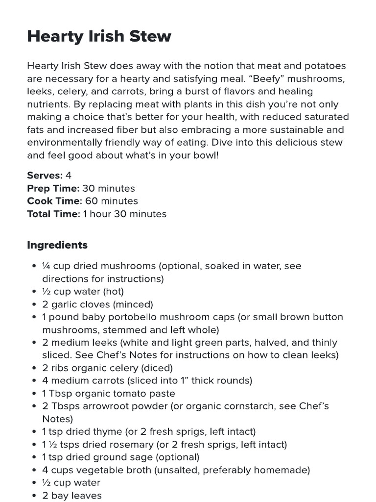 Healthy Irish Stew | PDF