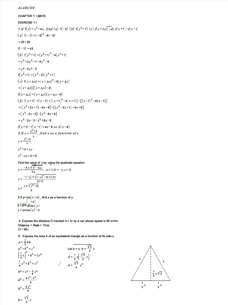 Differential and Integral Calculus | PDF | Derivative | Elementary ...