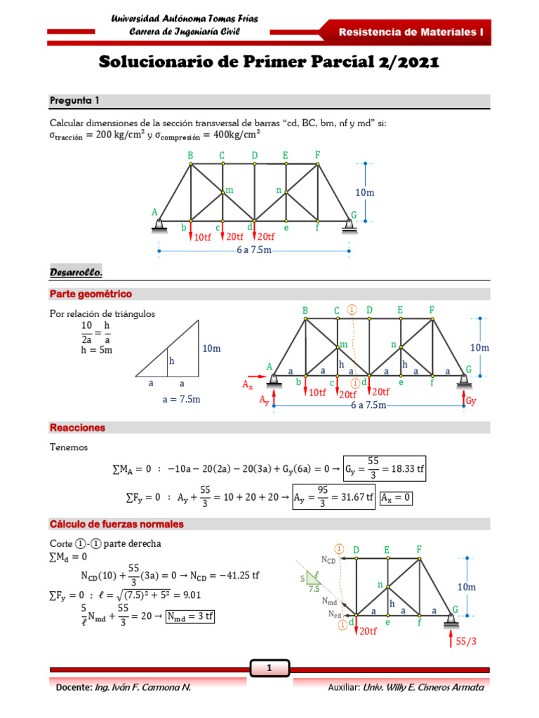 Sol Ex - 1 Civ 202 B | PDF | Ciencias fisicas | Ingeniería mecánica