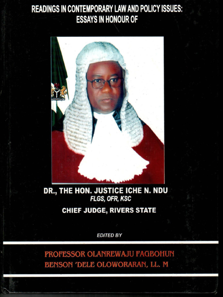 JUDGING THE JUDGE. LESSONS FROM SELECTED JURISDICTIONS by Akinola, O. B ...
