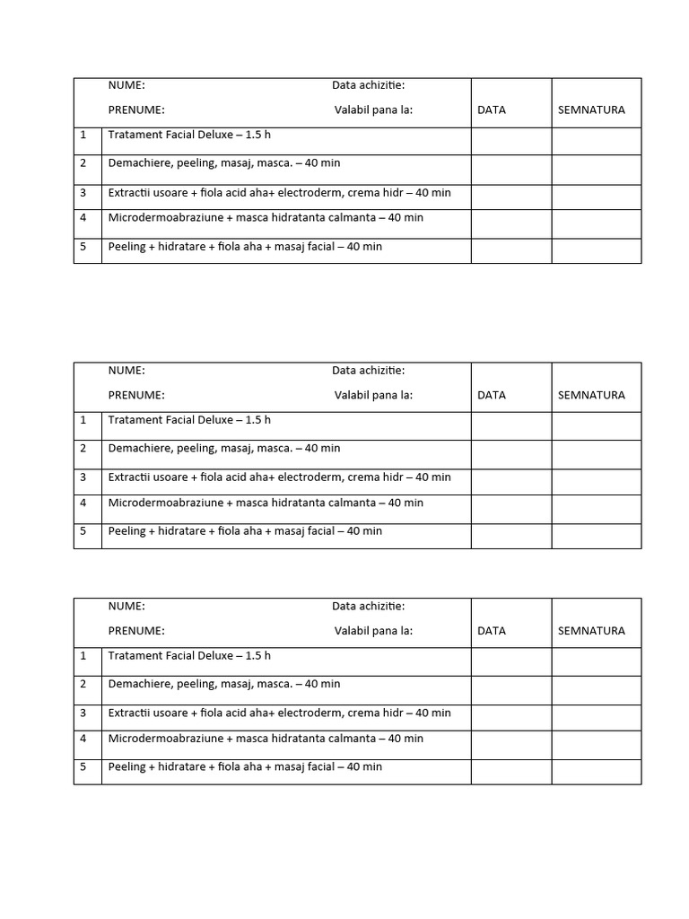 Fisa Client Cosmetica | PDF