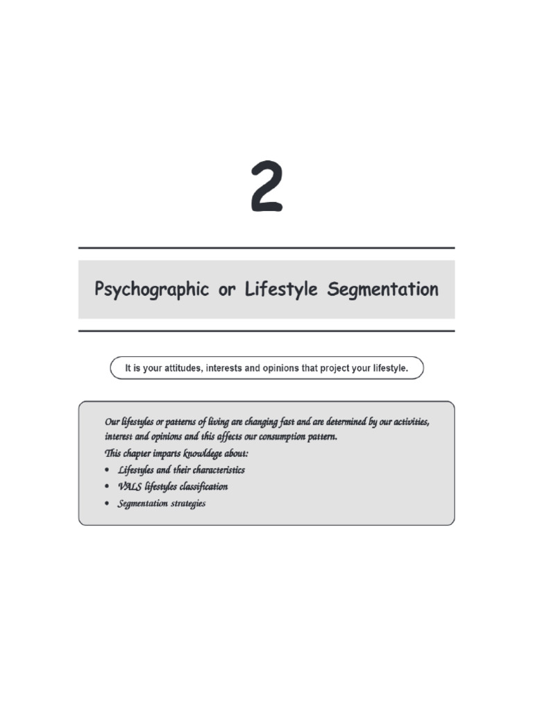 Psychographic or Lifestyle Segmentation - E-Book | PDF