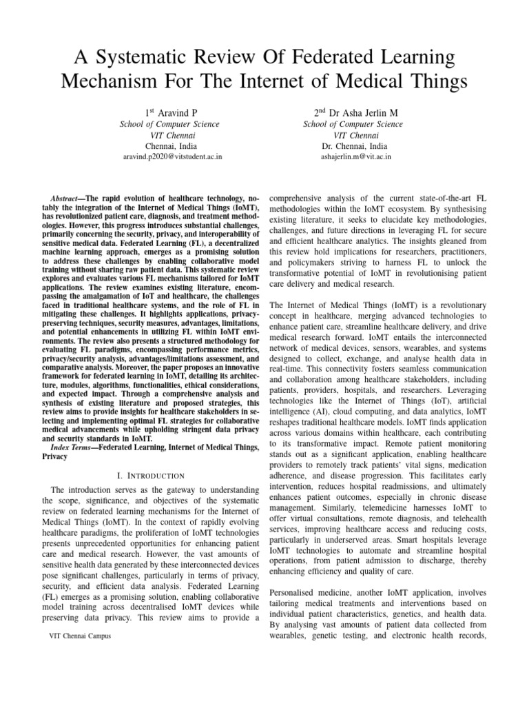 A Systematic Review of Federated Learning Mechanism For The Internet of ...