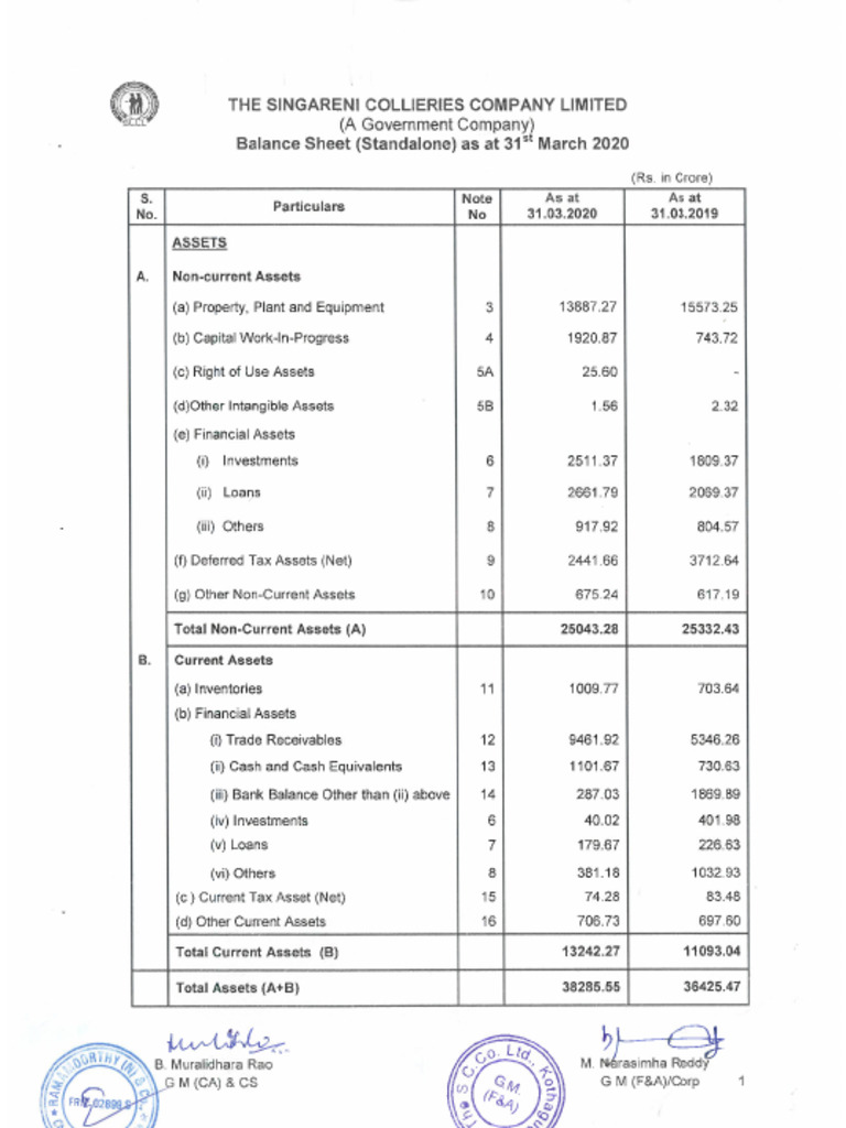 Balance Sheet 2020 | PDF