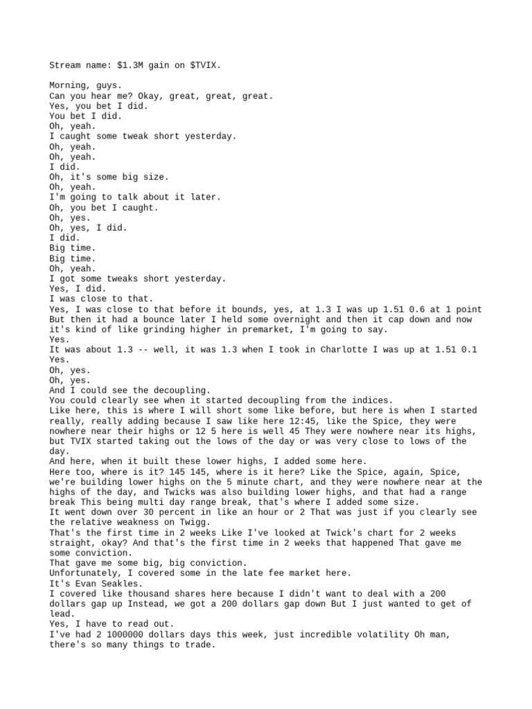 All Qullamaggie Streams Transcripts | PDF