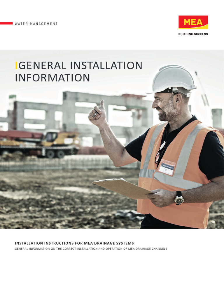 MEA - Standard Installation Instruction | PDF | Concrete | Road