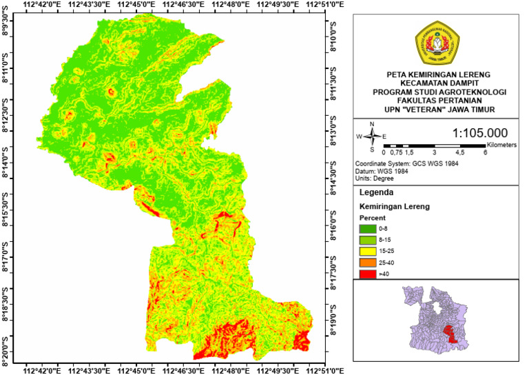 Kemiringan Lereng Dampit | PDF | Surveying | Geodesy