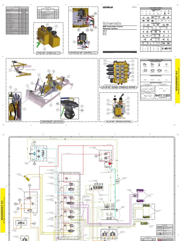 D6R Tractor Hydraulic System Guide | PDF | Valve | Pump