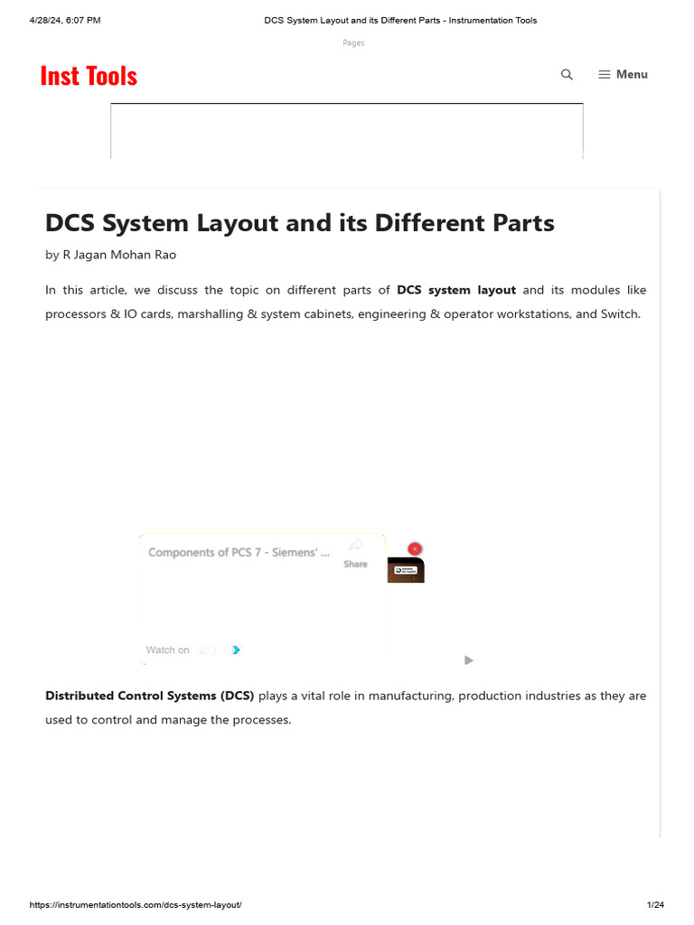 DCS System Layout Overview | PDF | Input/Output | Computer Network