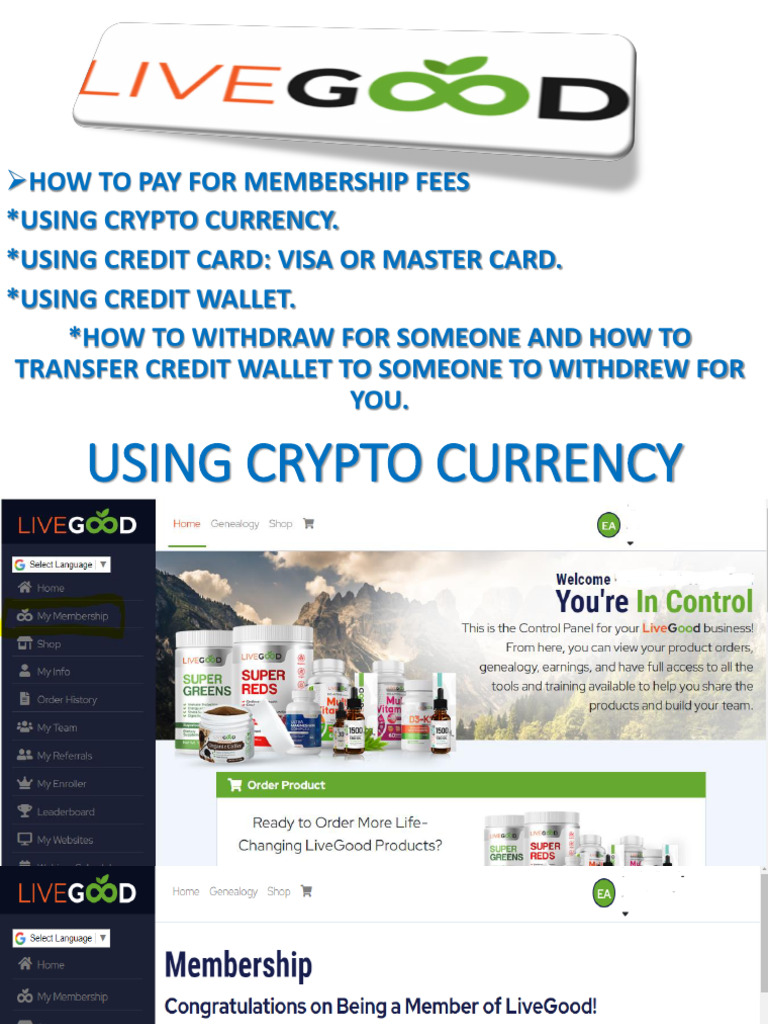 LiveGood Membership Payment Guide | PDF | Credit Card | Visa Inc.