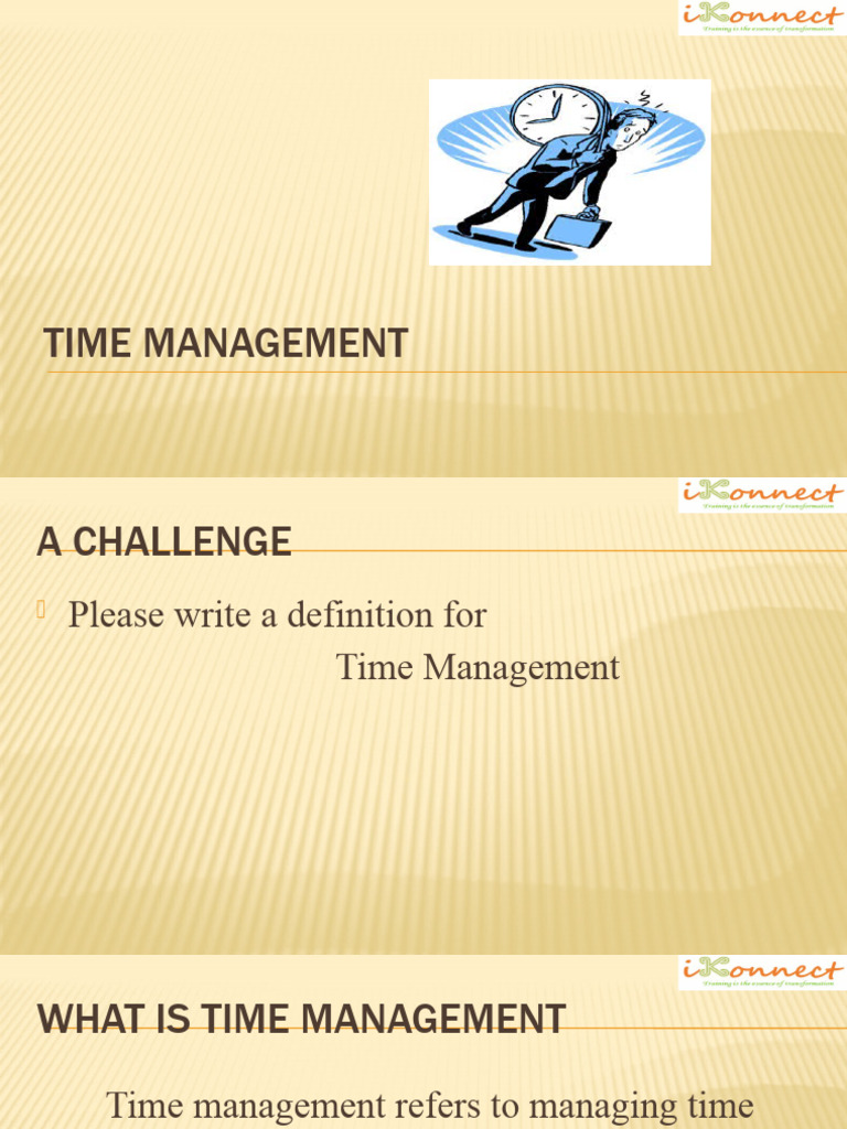 TIME MANAGEMENTppt | PDF | Time Management | Professional Skills
