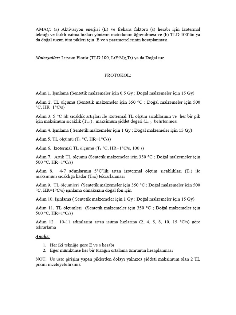 AD4 - Izotermal Azalım Yöntemi Ve Farkli Isitma Hizlari Yontemi | PDF