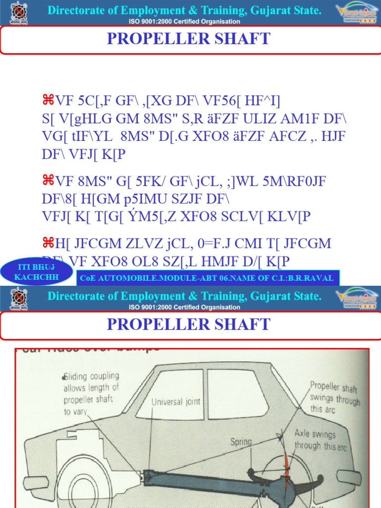 Propeller shaft and universal joint PDF Mechanical Engineering