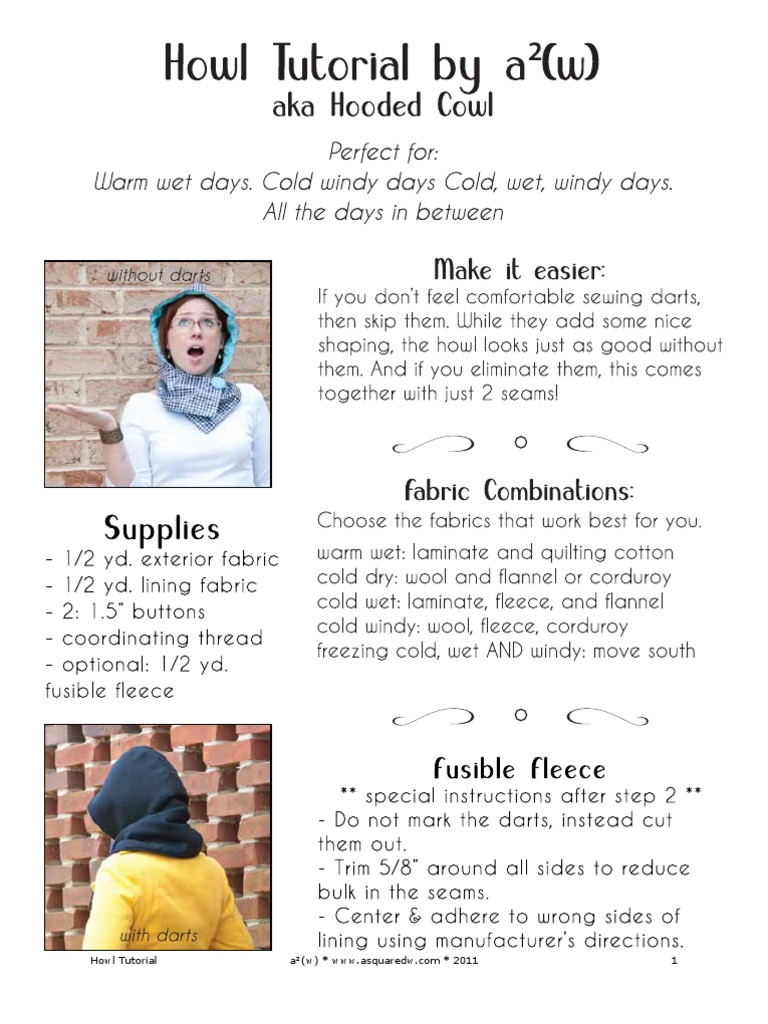 How to Sew a Howl Pattern | PDF