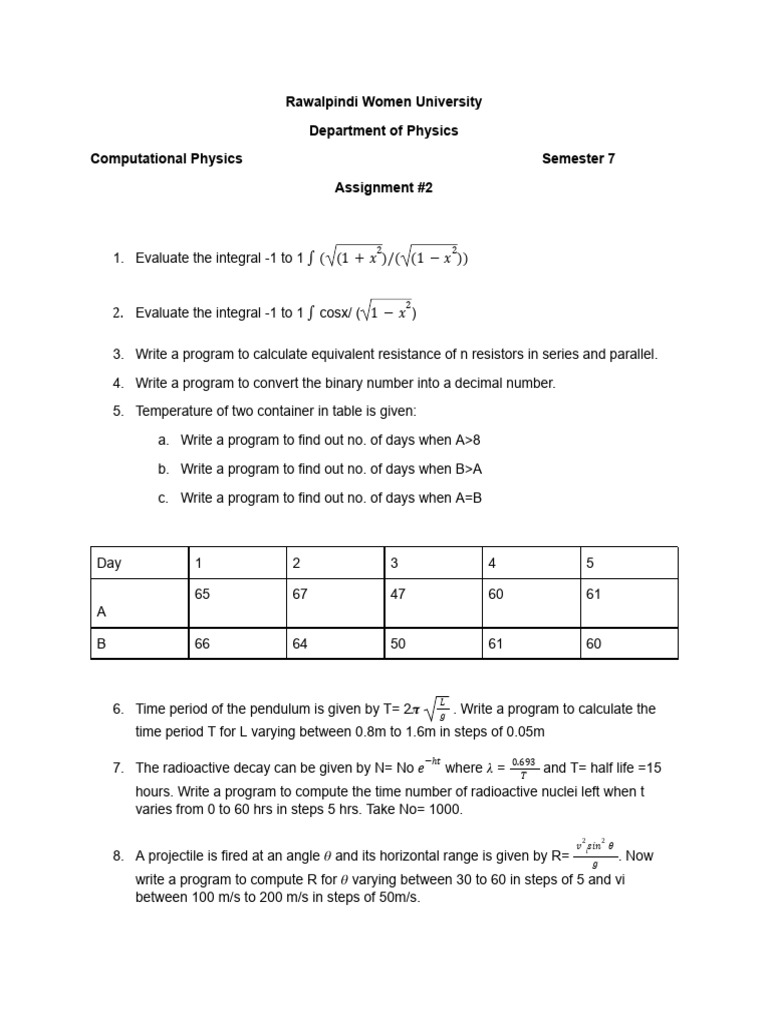 Computational Phy Asgnmnt | PDF | Nuclear Physics